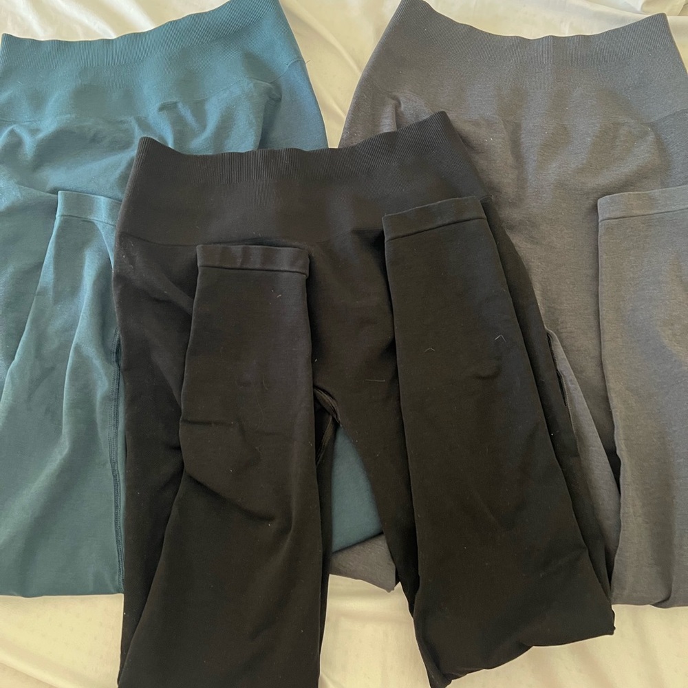 Alphalete amplify leggings - Black, Gray, Blue 3 pack
